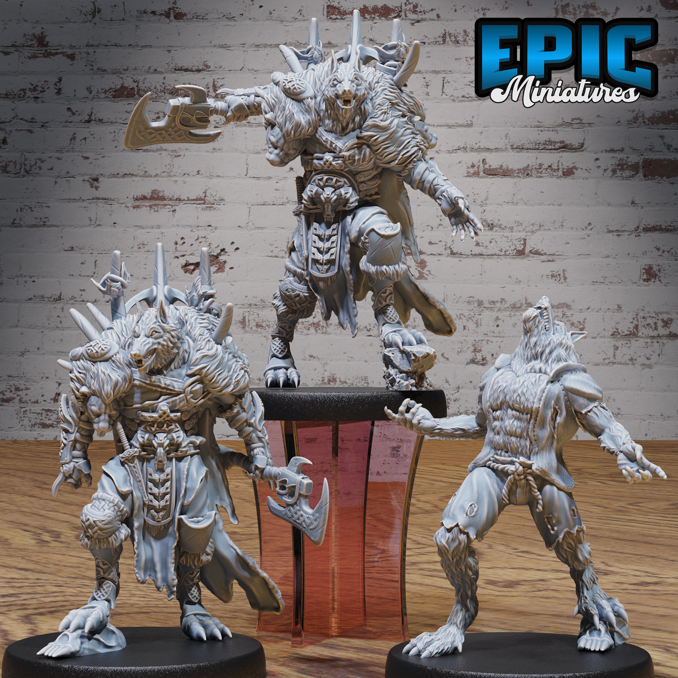 Werewolf Classic Set / Man Wolf Hybrid / Chaotic Humanoid / Dire Wolf / Hound Beast / Were Canine / Jackal Monster / Evil War Dog / Undead Shapechanger